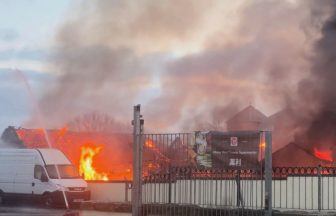 Homes evacuated and around 100 residents use rest centre after huge fire erupts near Pittodrie in Aberdeen