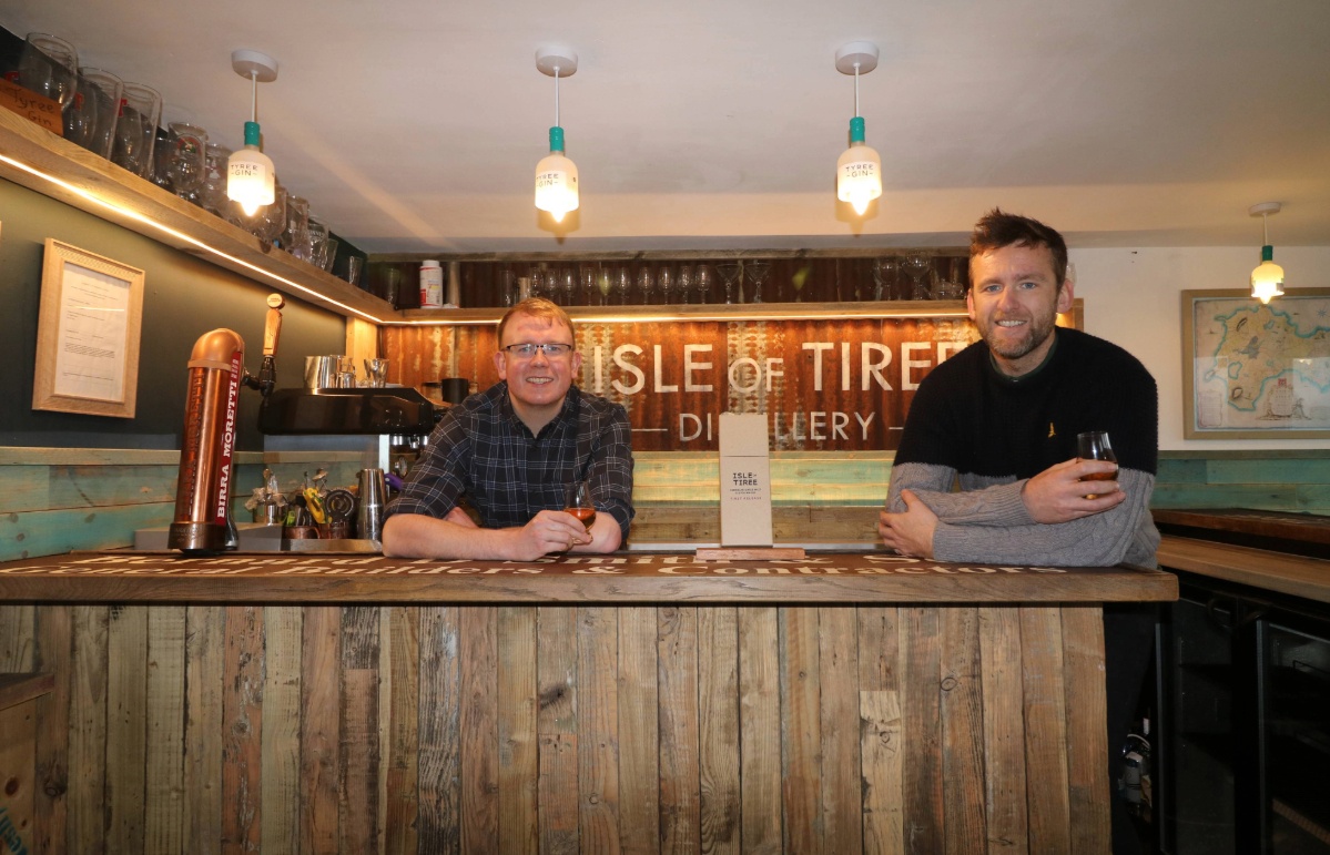 Alain Campbell and Ian Smith of the Isle of Tiree Distillery. 