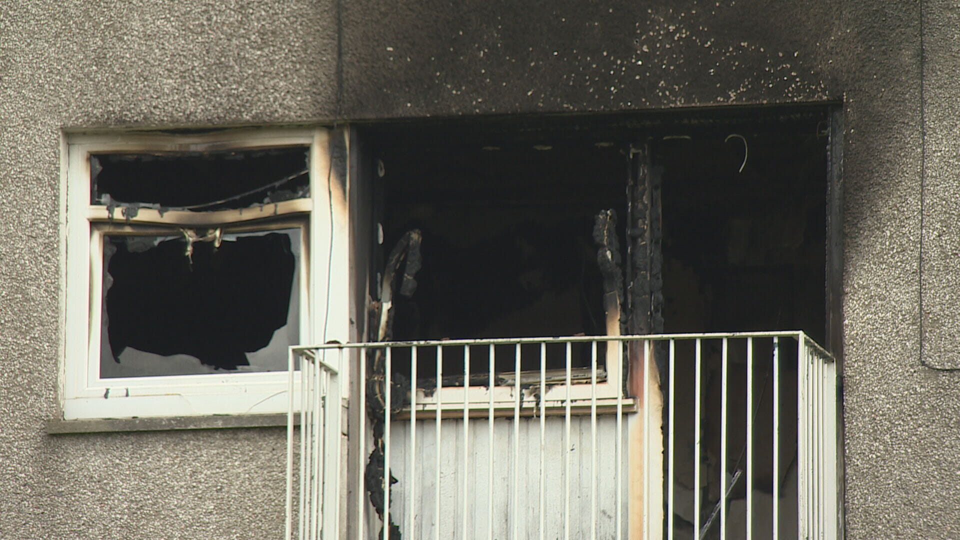 Flat fire on Mill Road, Cambuslang.