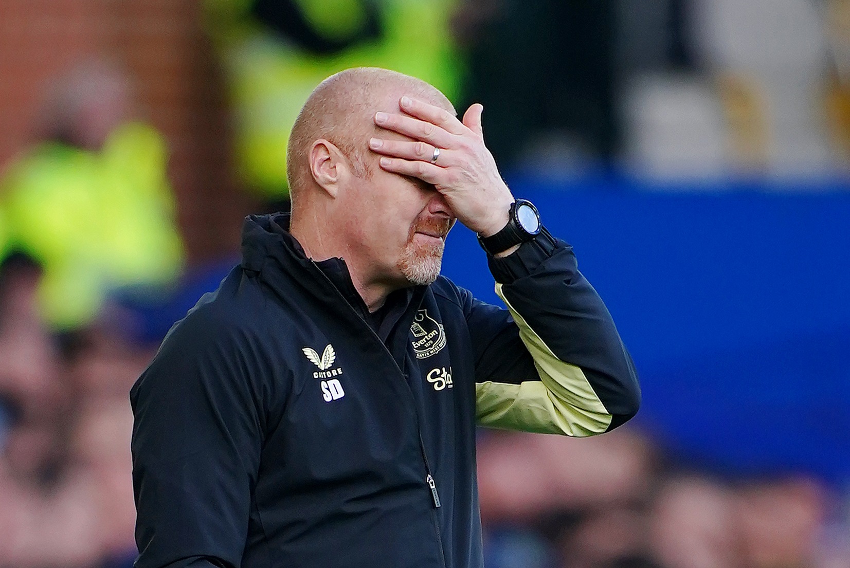 File photo dated 28-09-2024 of Everton manager Sean Dyche reacts. Everton have sacked manager Sean Dyche, the Premier League club have announced. Issue date: Thursday January 9, 2025.