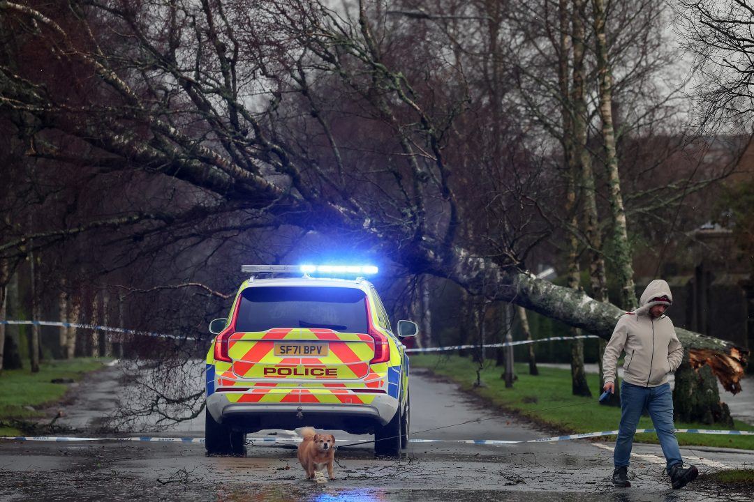 Storm Eowyn live: Two in hospital and 120,000 without power