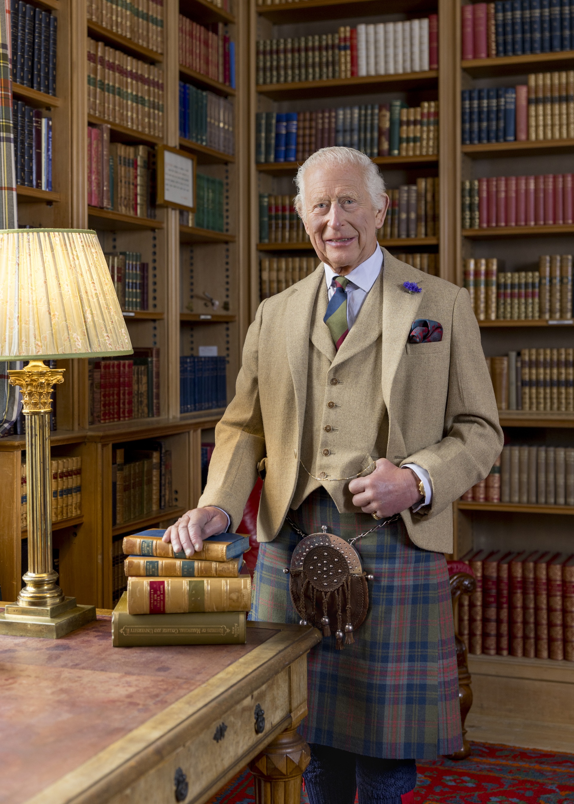 King Charles, in his study at Balmoral Castle by Millie Pilkington