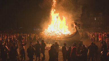 Shetland’s Up Helly Aa comes to a close with galley burning