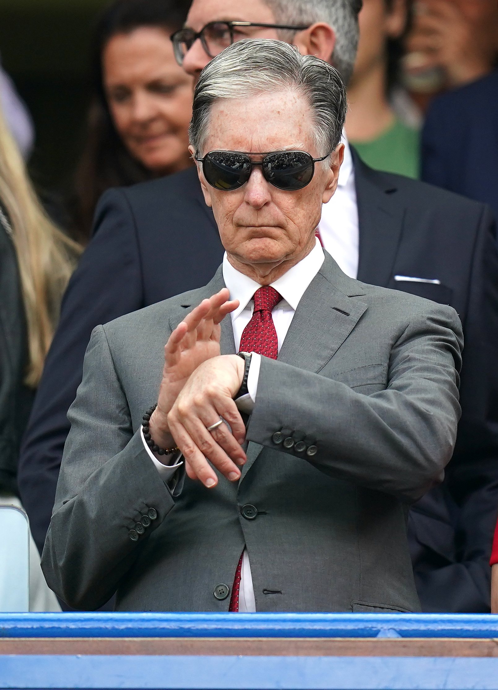 Liverpool owner John W Henry in the stands before the Premier League match at Stamford Bridge, London. (Pic by PA)