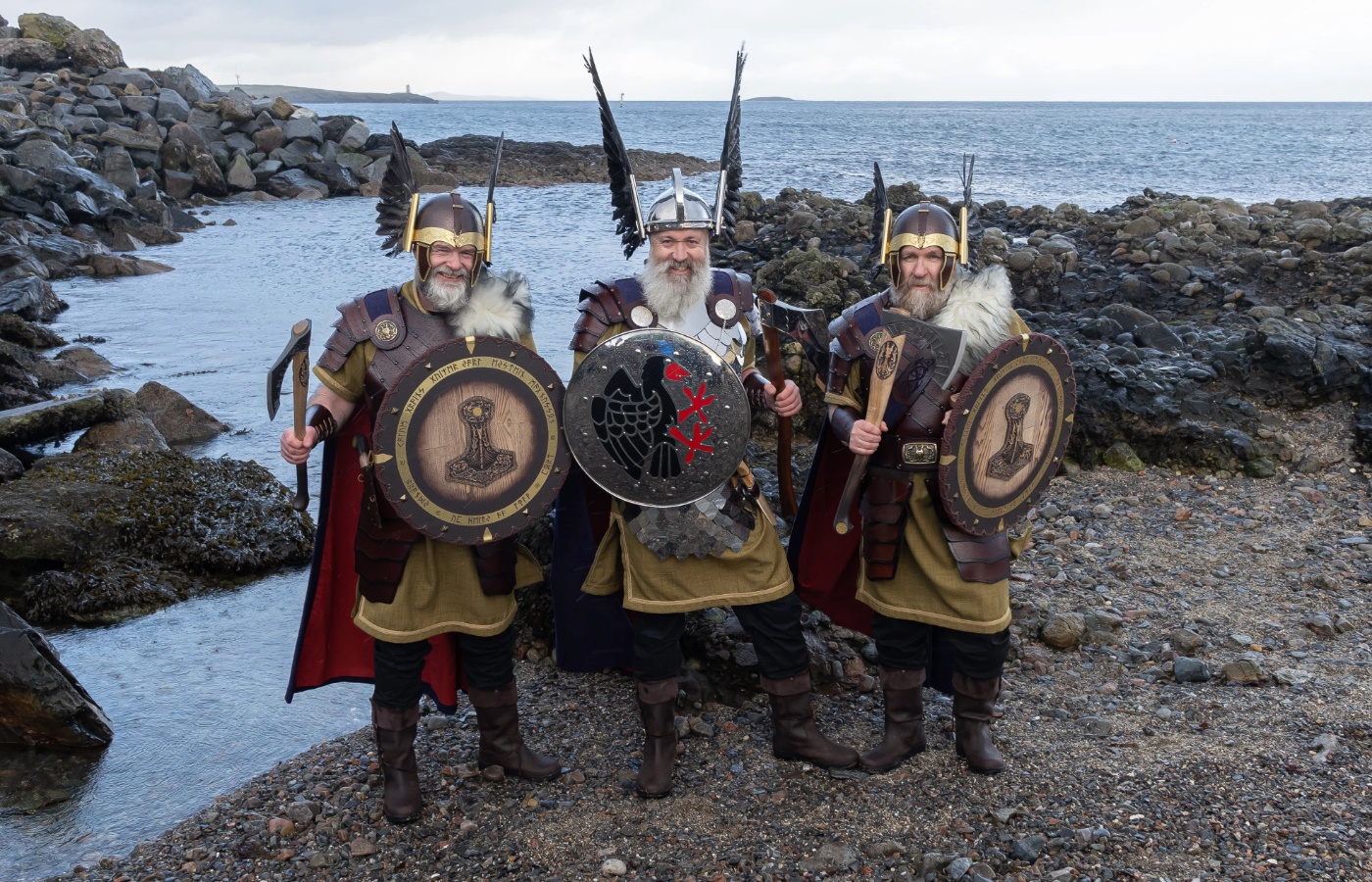 Pictured right to left are the three port chief executives, Tom Hutchison (Montrose), Calum Grains (Lerwick) and Alex Macleod (Stornoway). Photo credit: Tom Jamieson.