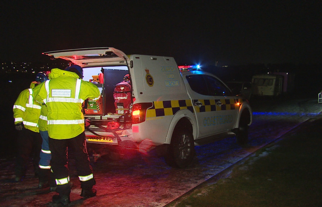 A driver was rescued by the Coastguard after a car crashed onto Aberdeen beach on Tuesday, January 7.