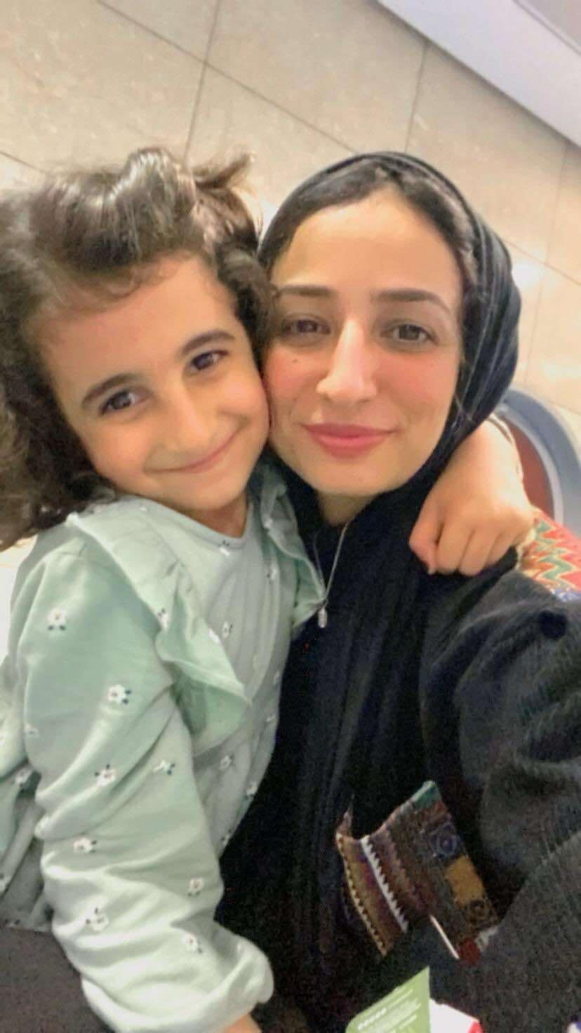 Isra'a has brought her daughter Marlin, 6, over to live with her in Scotland