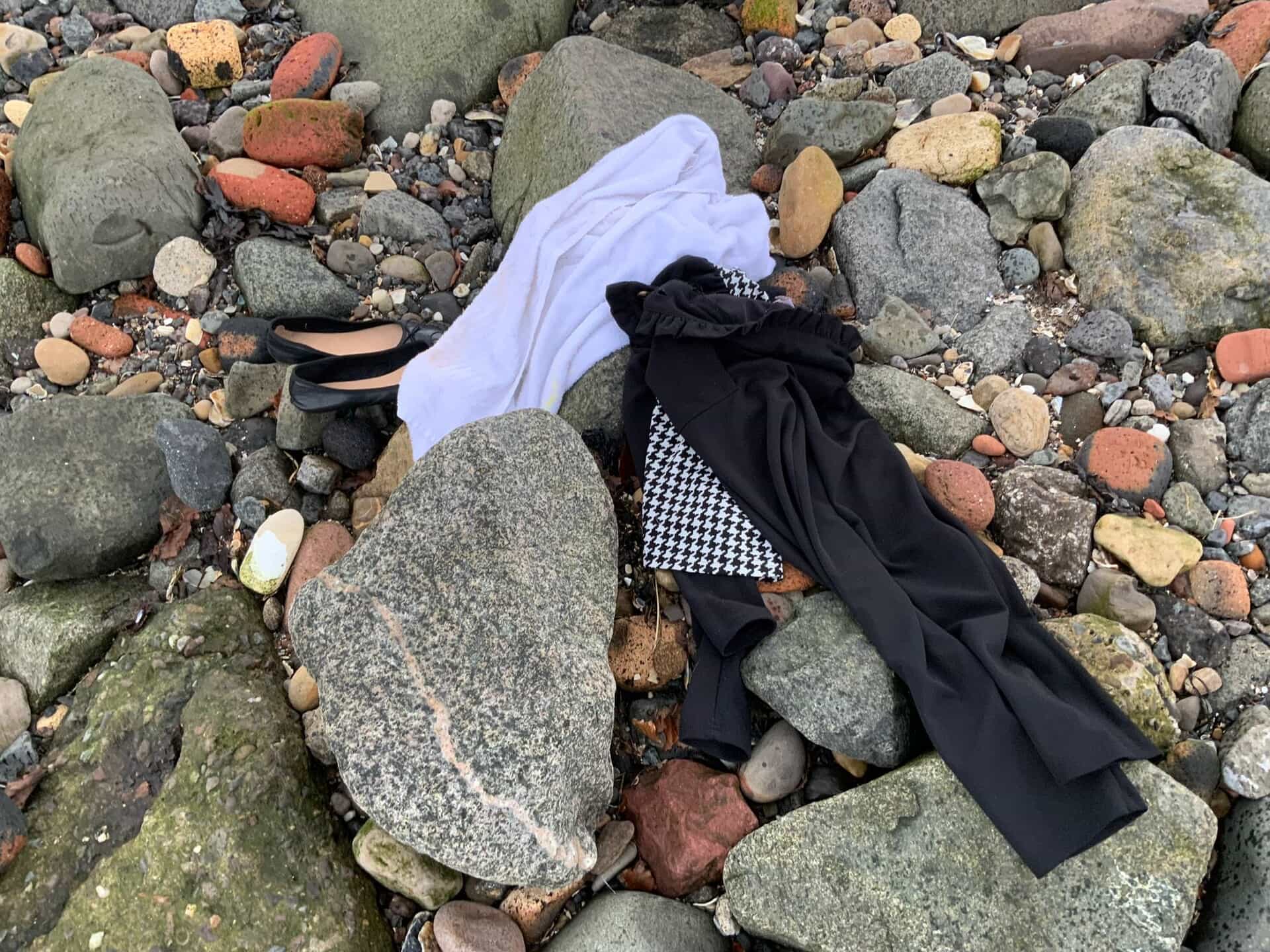 The clothes were found on the beach