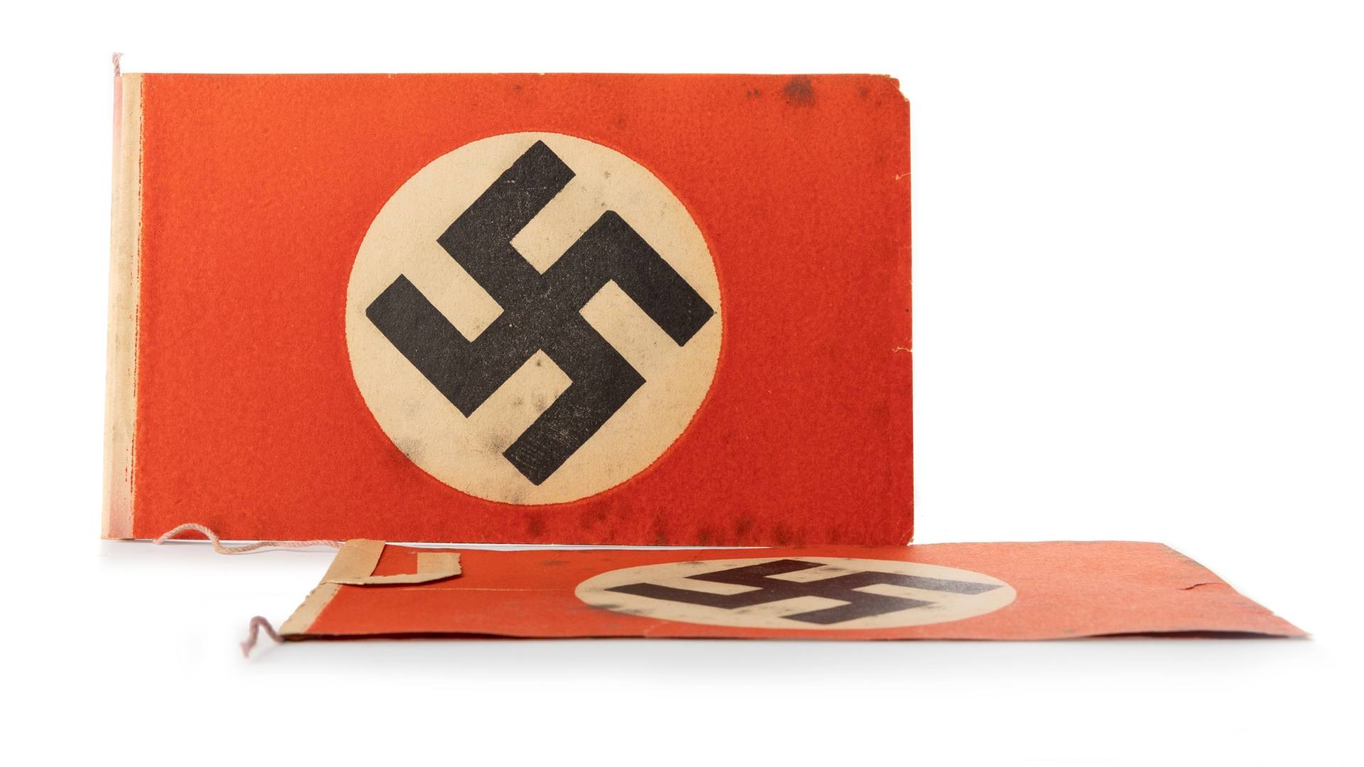 Bunting featuring the Nazi German flag was among the items sold.