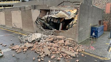 Explosion at electrical substation destroys wall metres from Overgate shopping centre in Dundee