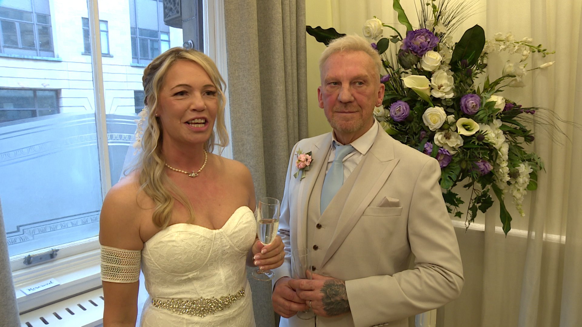 Amanda and James Burn got married on Valentine's Day