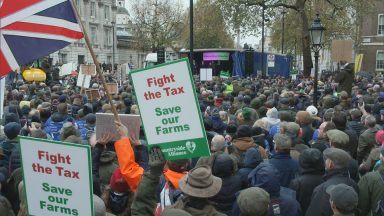 Farmers protest in Westminster over inheritance tax changes