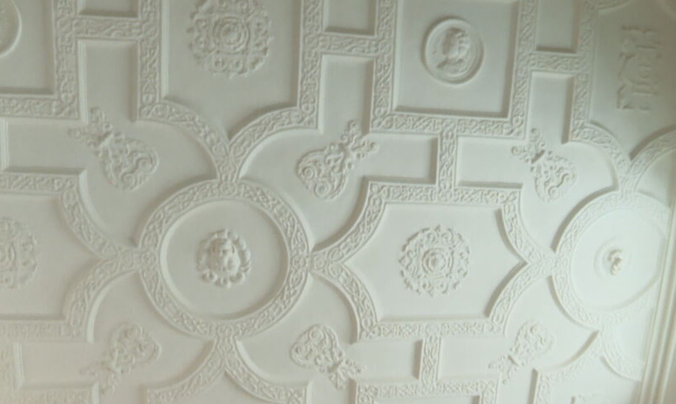 Plaster ceiling at Kellie Castle dates back to 1300s