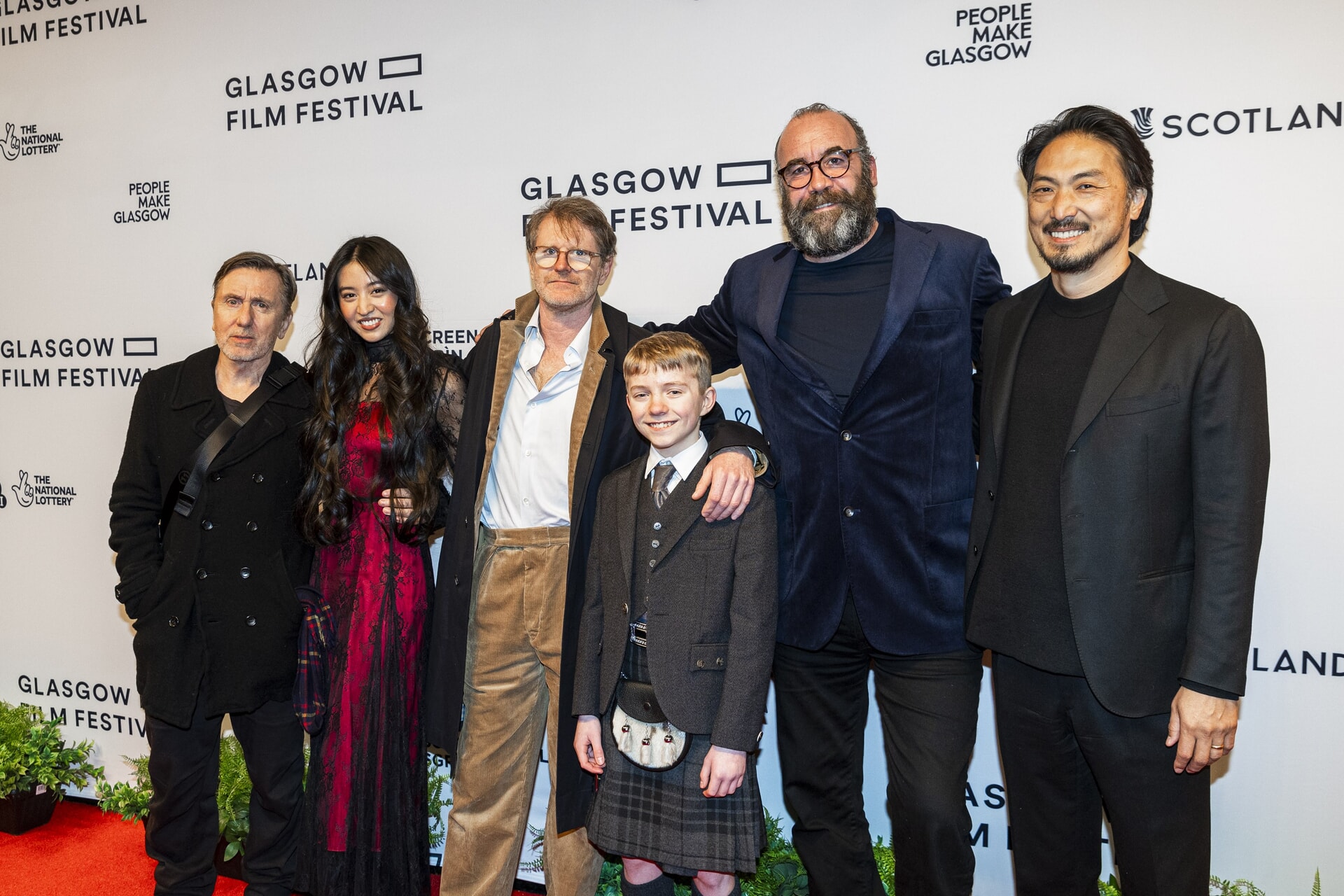 (l to r) Tim Roth, Koki, director John Maclean, Rory McCann and Takehiro Hira 