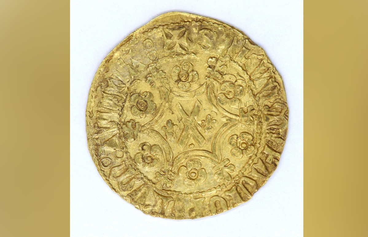 Among the items found was a gold demy of James I.