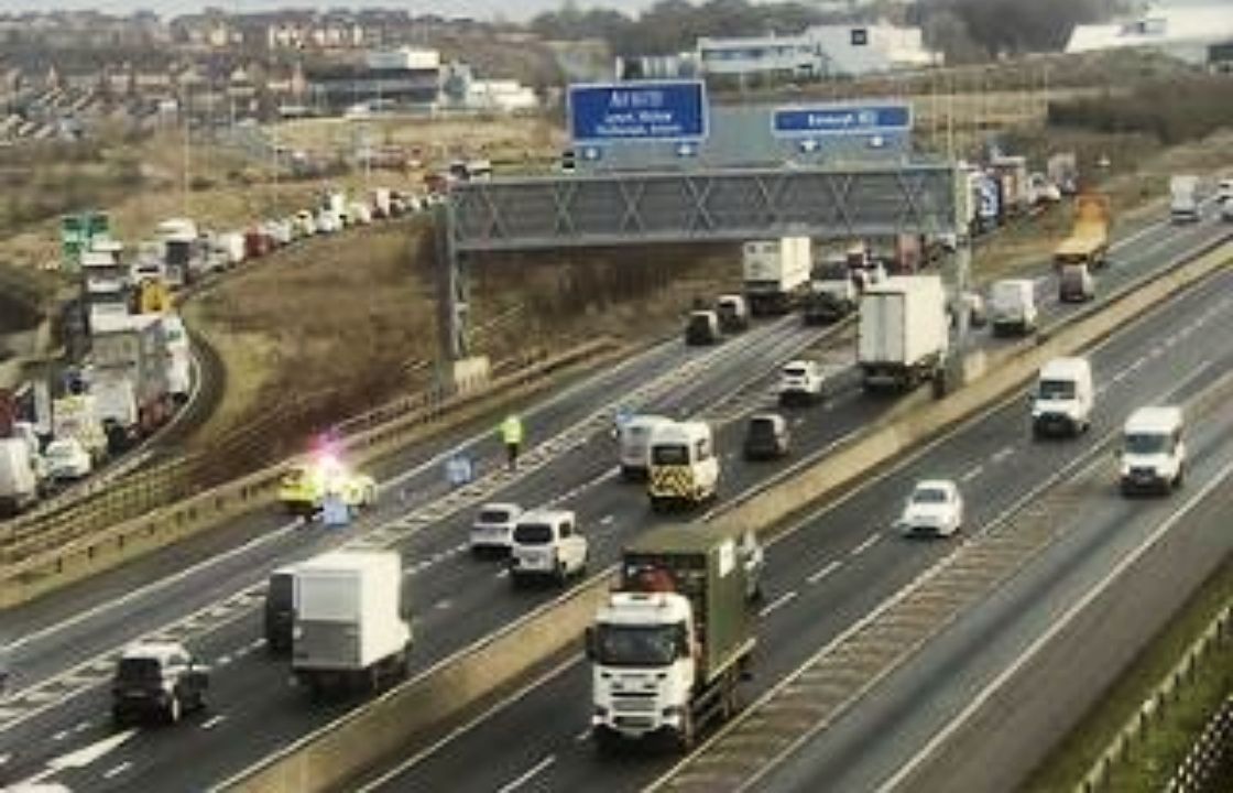 Part of the M8 has been closed as police search for a man with a possible weapon in North Lanarkshire.Specialist officers were called to the motorway between Junction 6 and Eurocentral at around 8.55am on Monday.