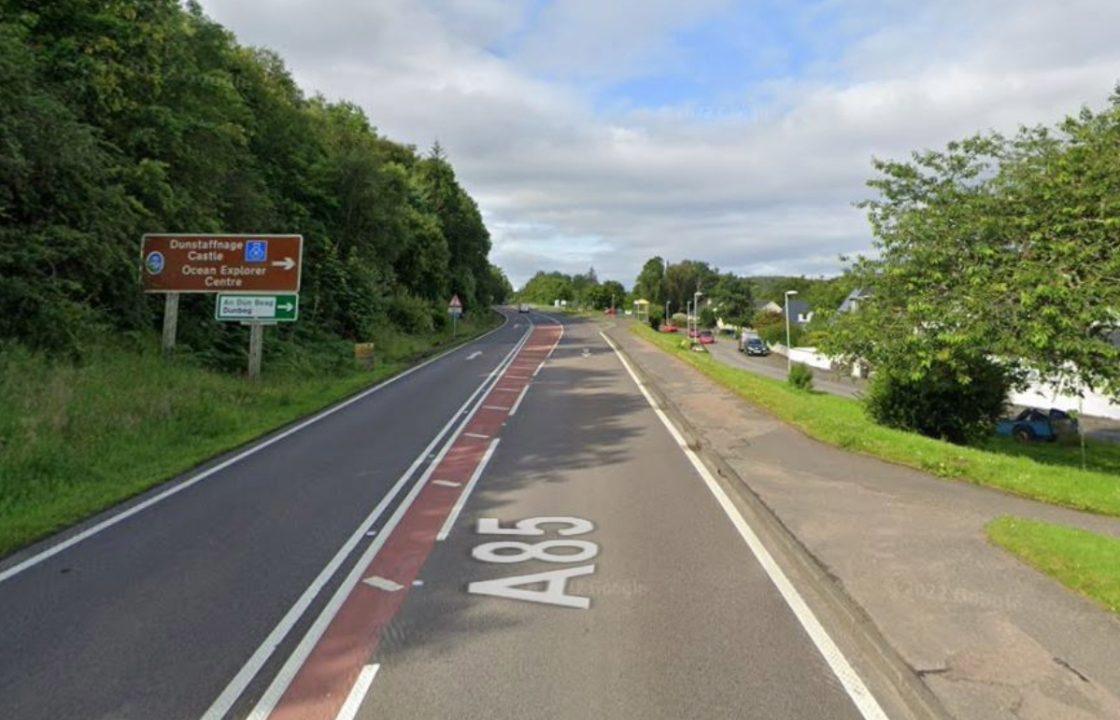 Man killed after being struck by van on A85 while walking to Connel near Oban