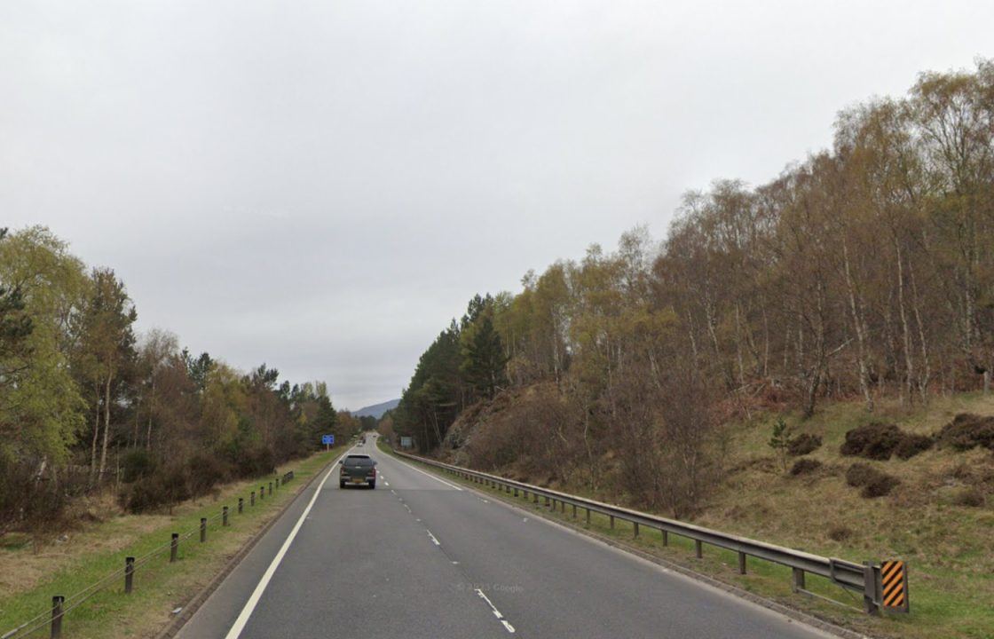 A9 closed in both directions near Aviemore after lorry bursts into flames