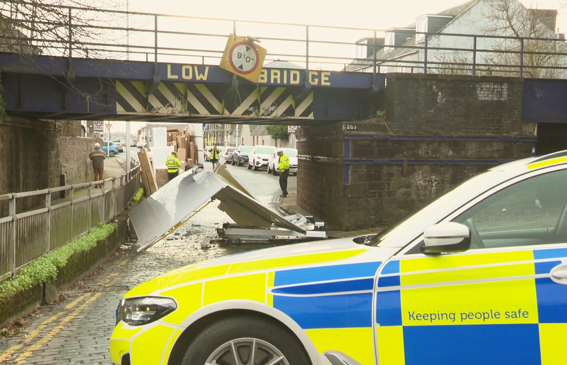 Emergency services were called to St Vincent Street at around 12.05pm on Monda