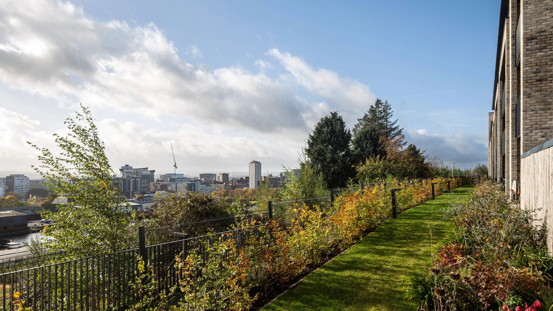 The development is situated north of Glasgow city centre.