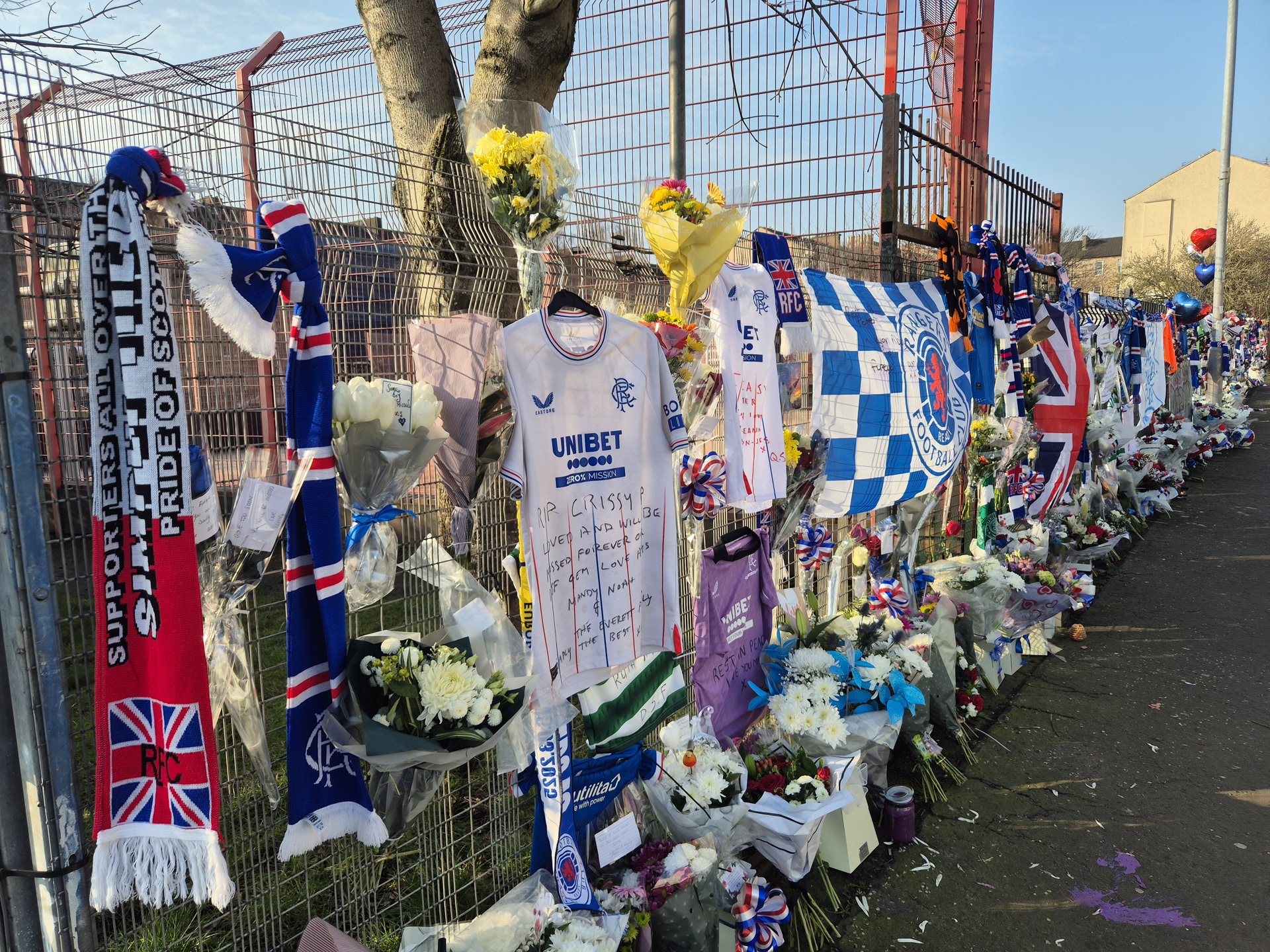 Tributes to Christopher at Reidvale Adventure Playground in Dennistoun.