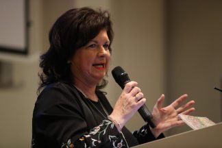 Elaine C Smith grazes cattle on Glasgow Green to mark Freedom of City honour