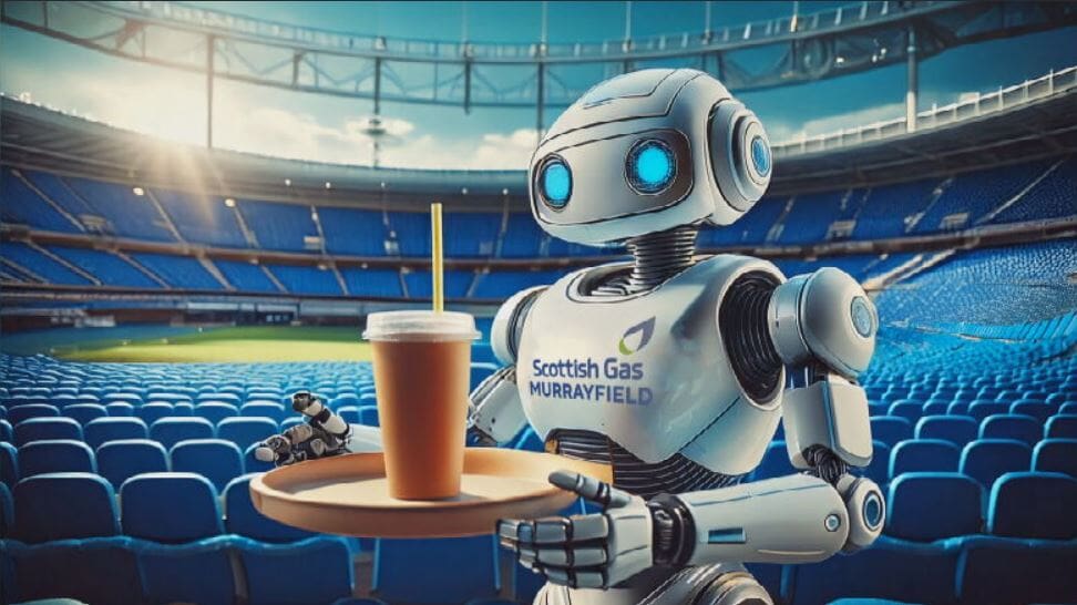 Murrayfield 2125: Robot waiters predicted for rugby fans in 100 years.