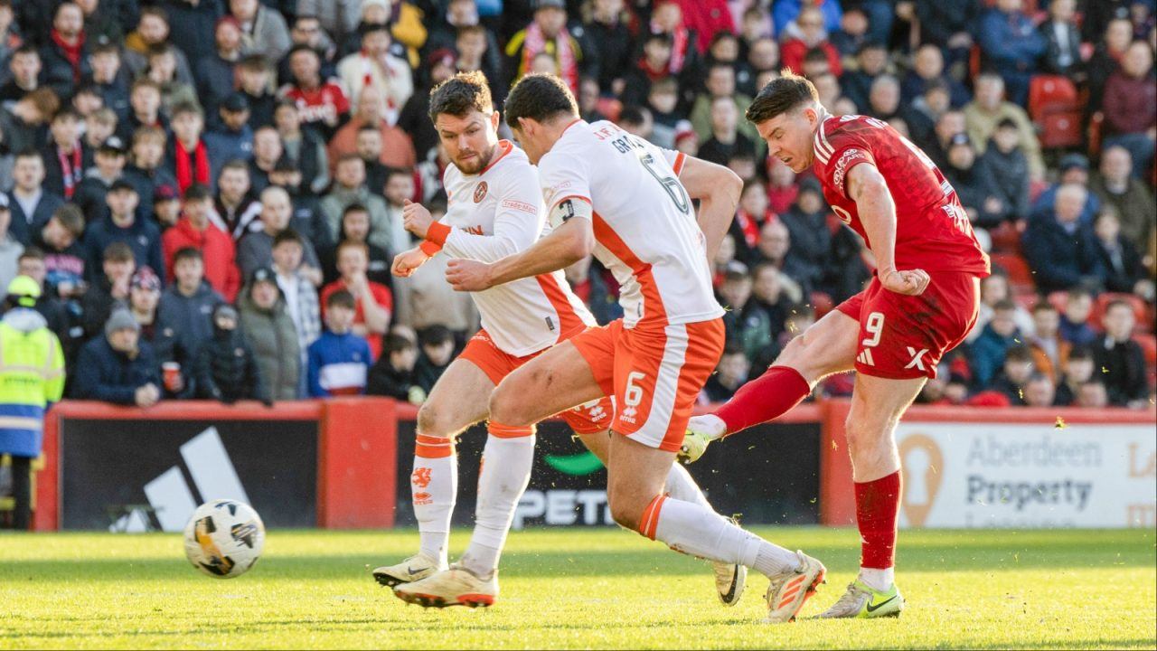 Kevin Nisbet’s brace earns Aberdeen a point against Dundee United