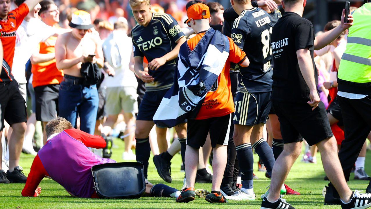 Man who threw plastic seat from stands which hit Aberdeen player Jack MacKenzie jailed