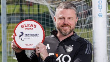 Aberdeen boss Jimmy Thelin wins April Manager of the Month Award