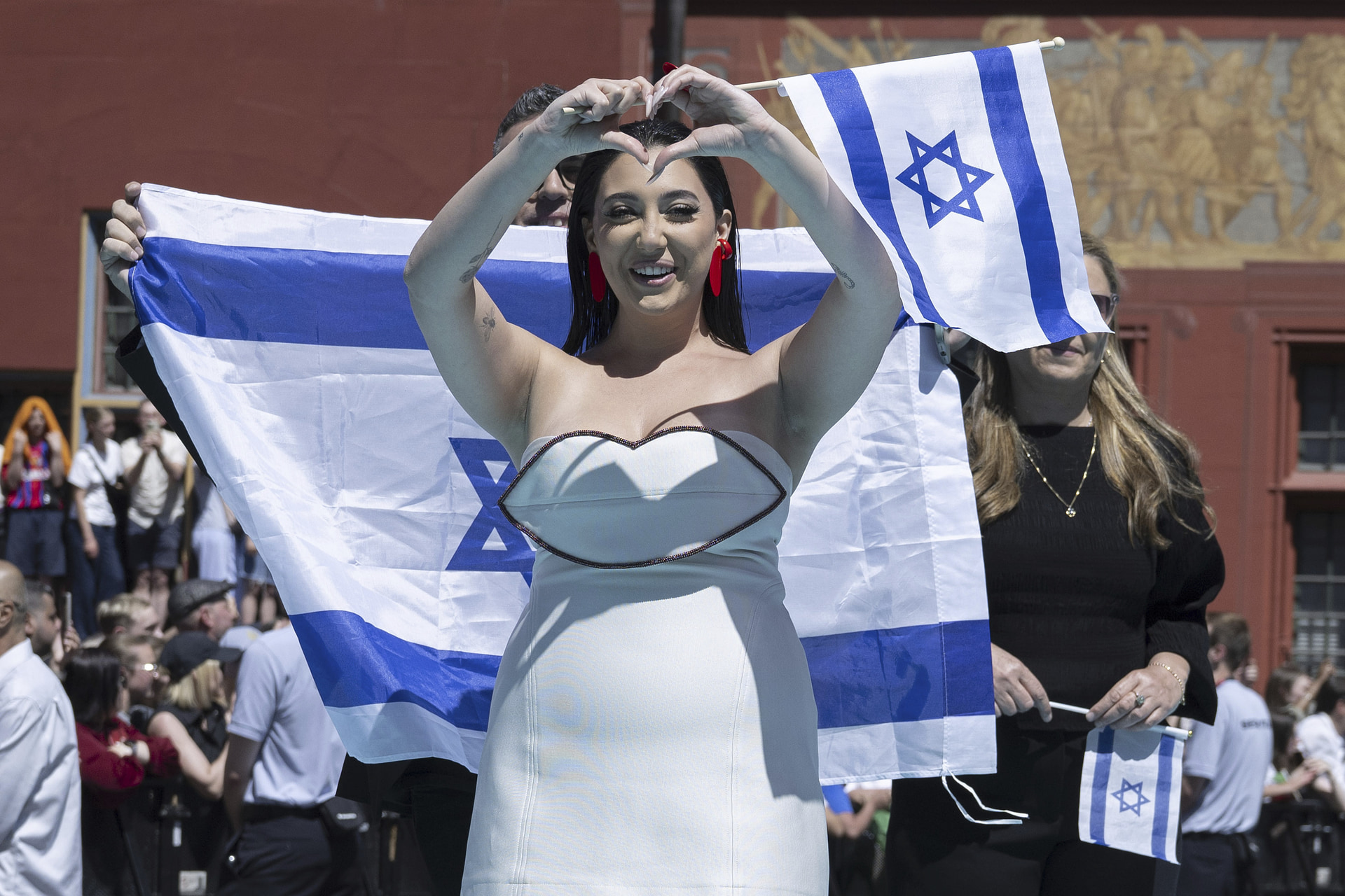 Israel’s Yuval Raphael (Peter Schneider/Keystone via AP).