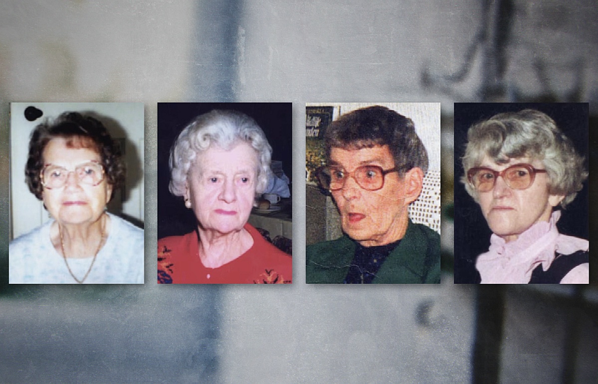 (Left to right) Ethel Hall, Bridget Bourke, Irene Crookes and Doris Ludlam.
