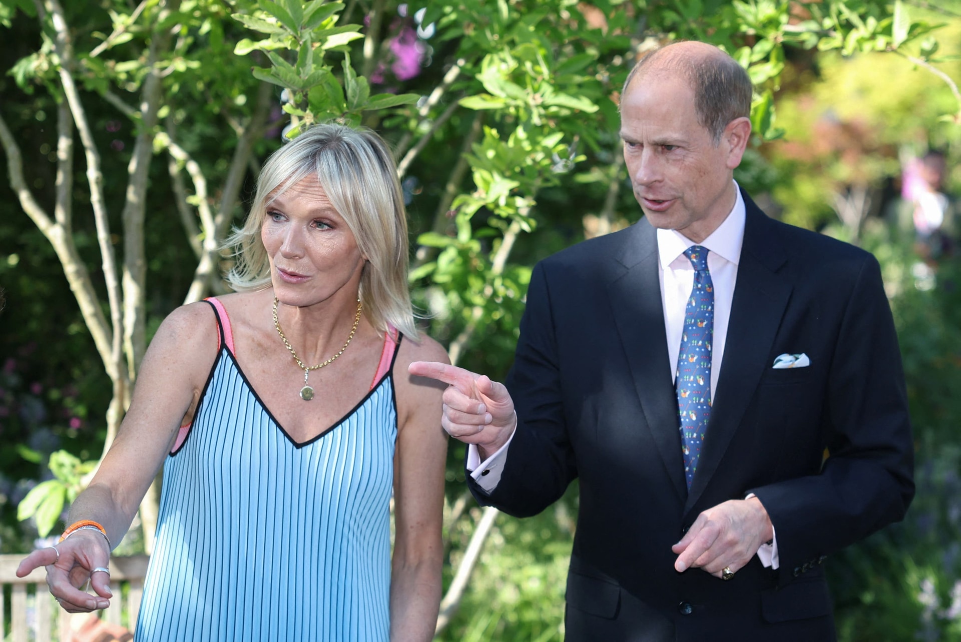 The Duke of Edinburgh with BBC Radio presenter Jo Whiley at the BBC Radio 2 Dog Garden (Toby Melville/PA).