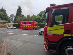 ‘Keep windows and doors closed’ as firefighters tackle blaze in Edinburgh derelict building