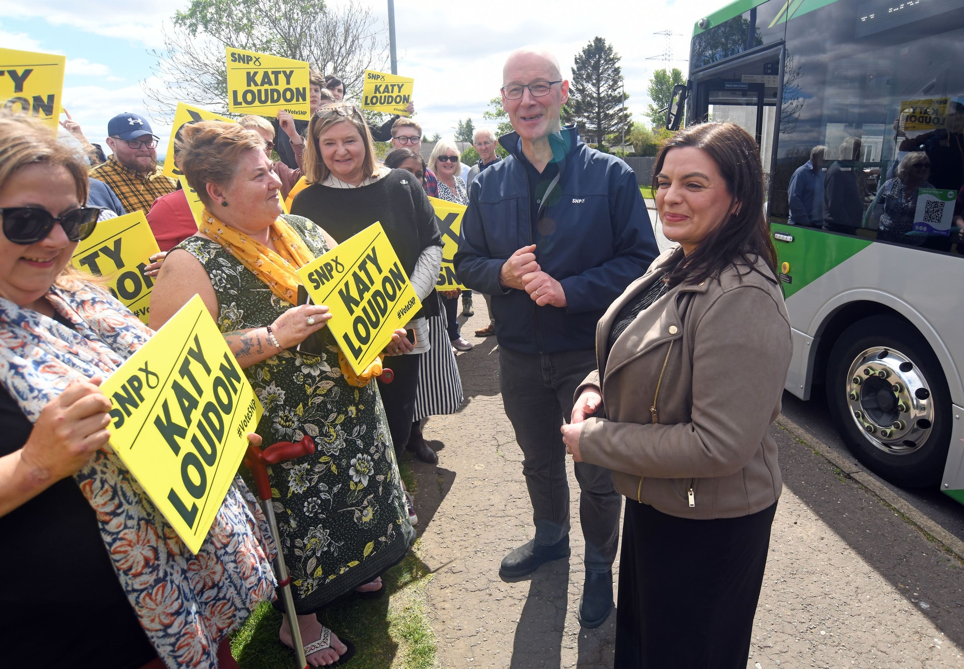 The First Minister will be campaigning with candidate Katy Loudon on Monday (Mike Boyd/PA).