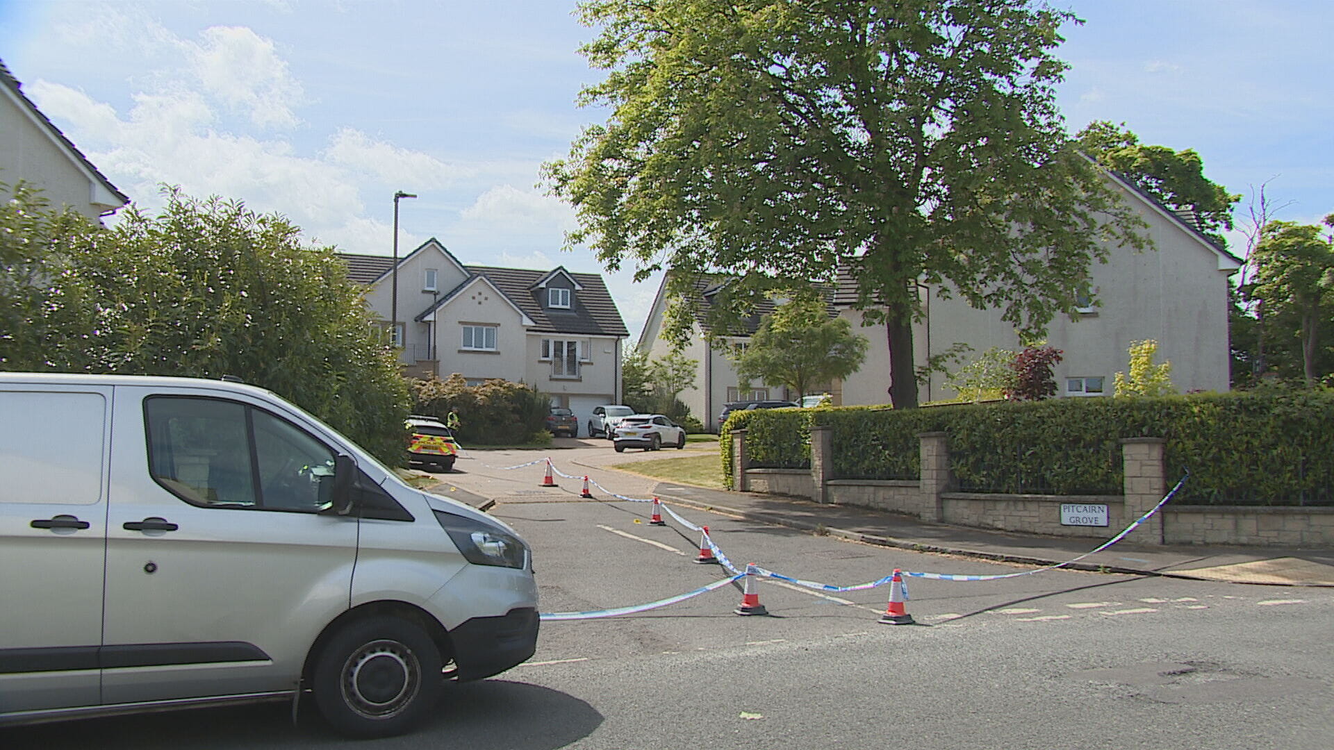 A home was shot at on Pitcairn Grove in Edinburgh