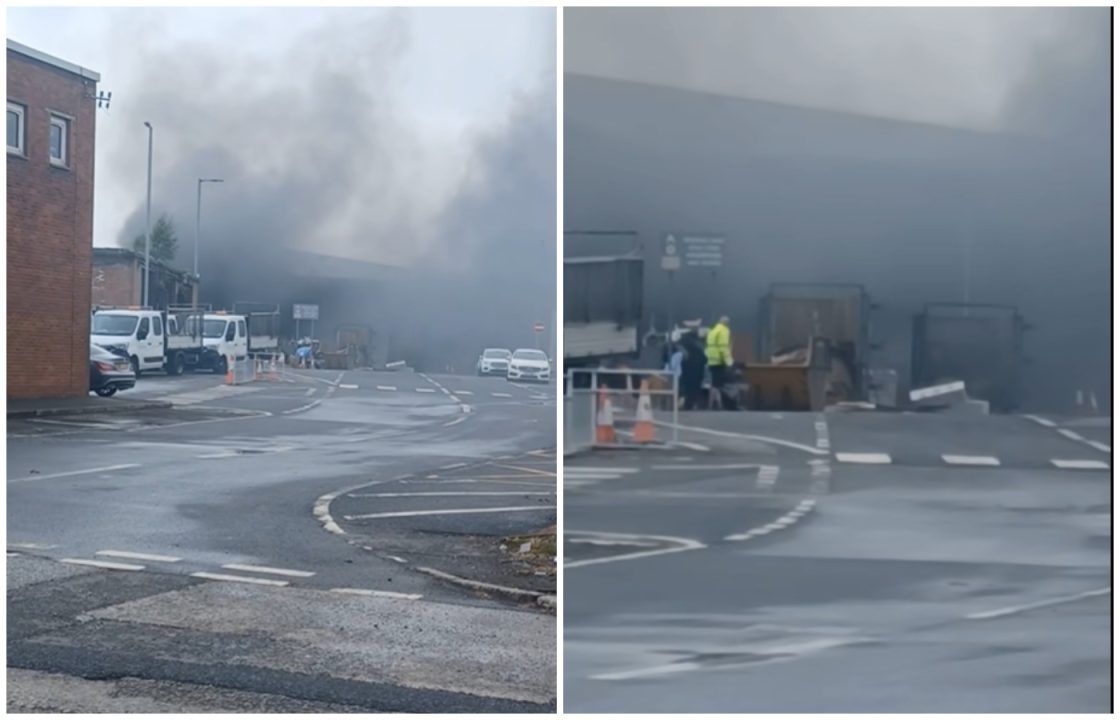 Fire crews race to scene of blaze at Greenock recycling centre as public urged to avoid area