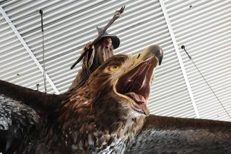 Giant sculpture of Gandalf riding an eagle to be removed from Wellington Airport