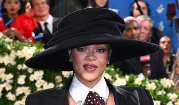Rihanna debuts baby bump on star-studded Met Gala blue carpet