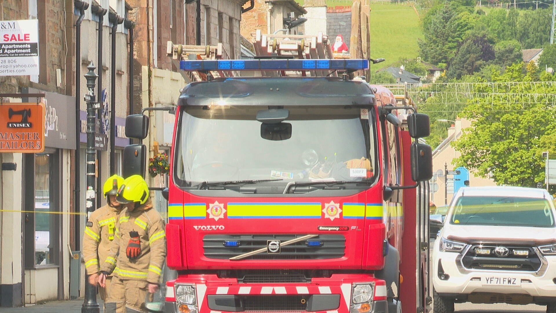 A fire broke out on Dingwall High Street on Sunday morning.