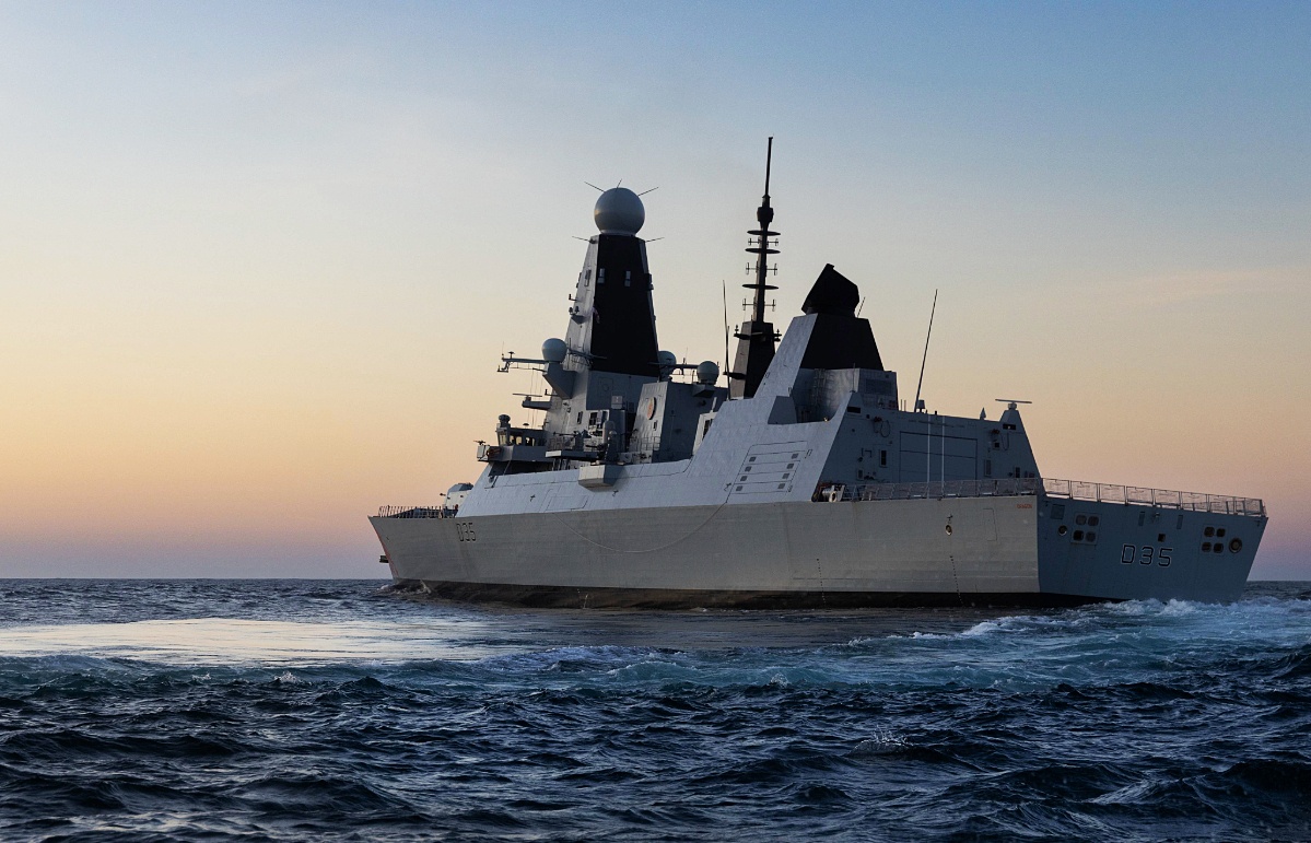 HMS Dragon at Sea off the west Coast of Scotland