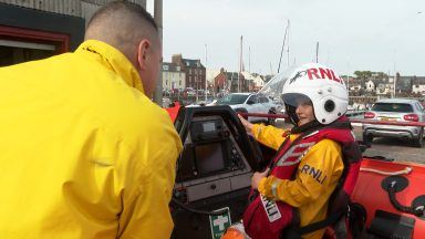 Schoolboy walking around Arbroath harbour to raise money for RNLI