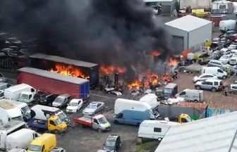 Roads closed as firefighters tackle blaze at industrial estate in Motherwell
