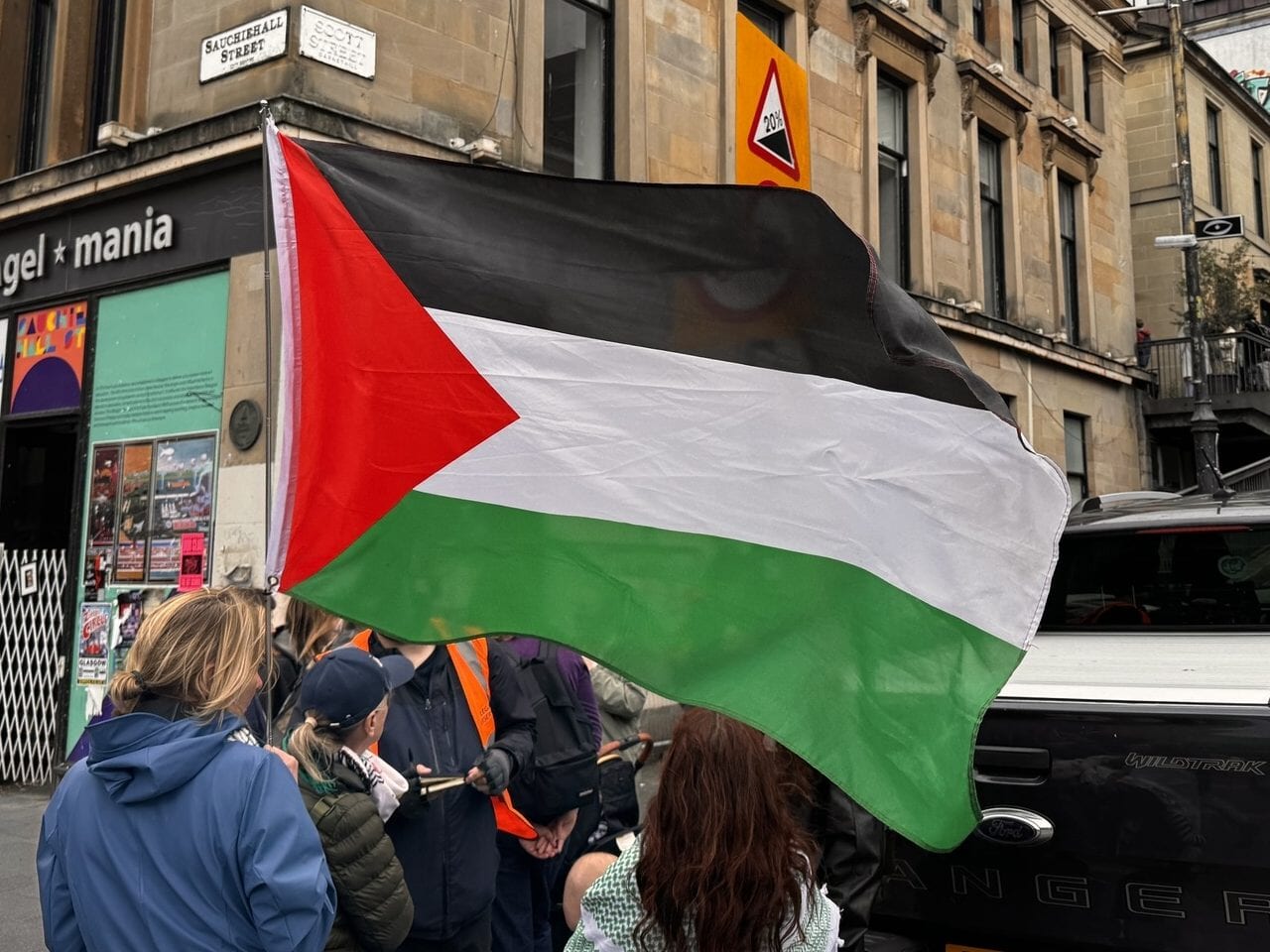 Art Workers for Palestine Scotland action at CCA