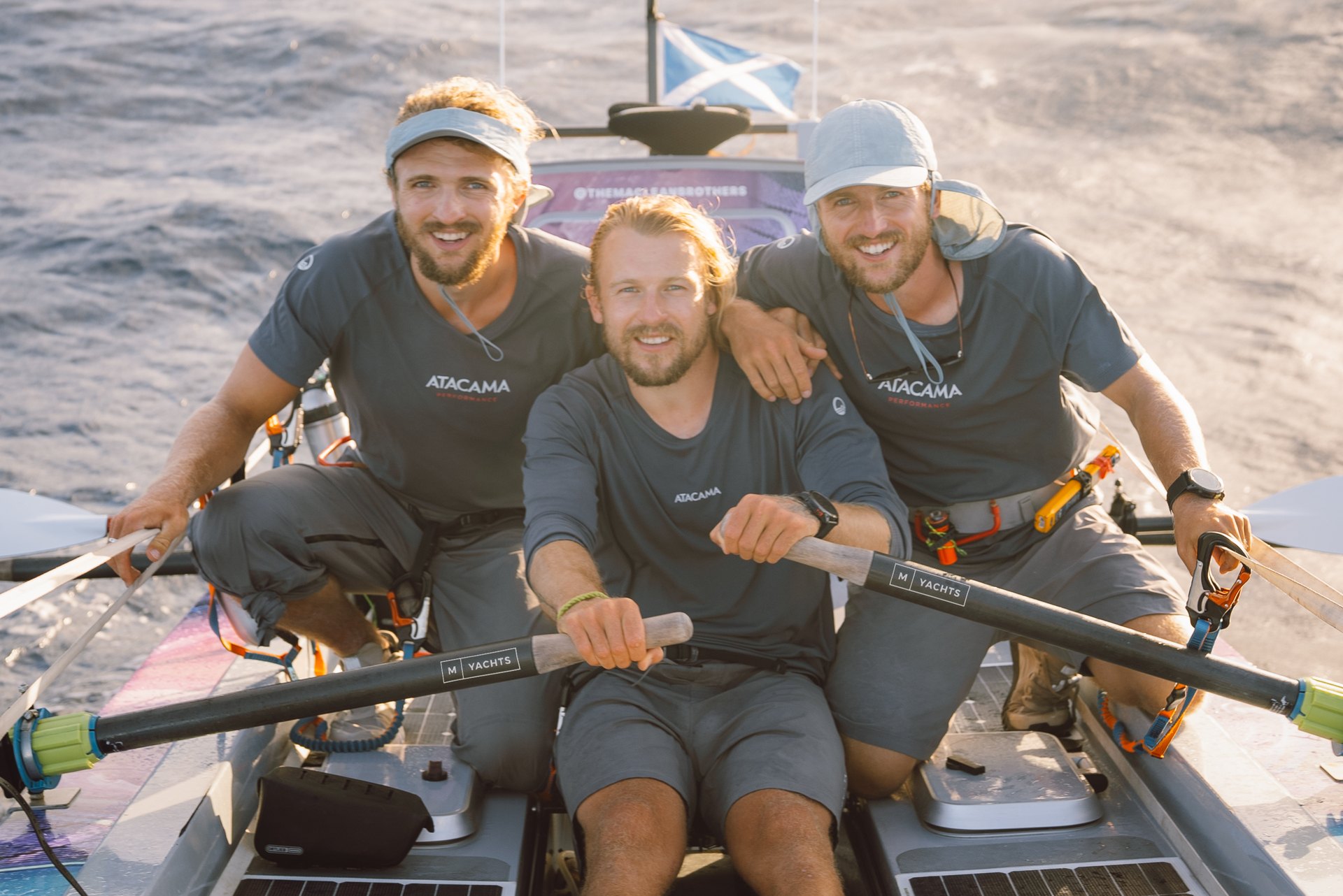 The Maclean brothers described speaking to Mark Wahlberg from the middle of the Pacific Ocean as “surreal” (The Maclean Brothers/PA).