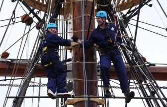 Lorraine Kelly shook ‘like a leaf’ as she climbed 25-metre mast on RSS Discovery