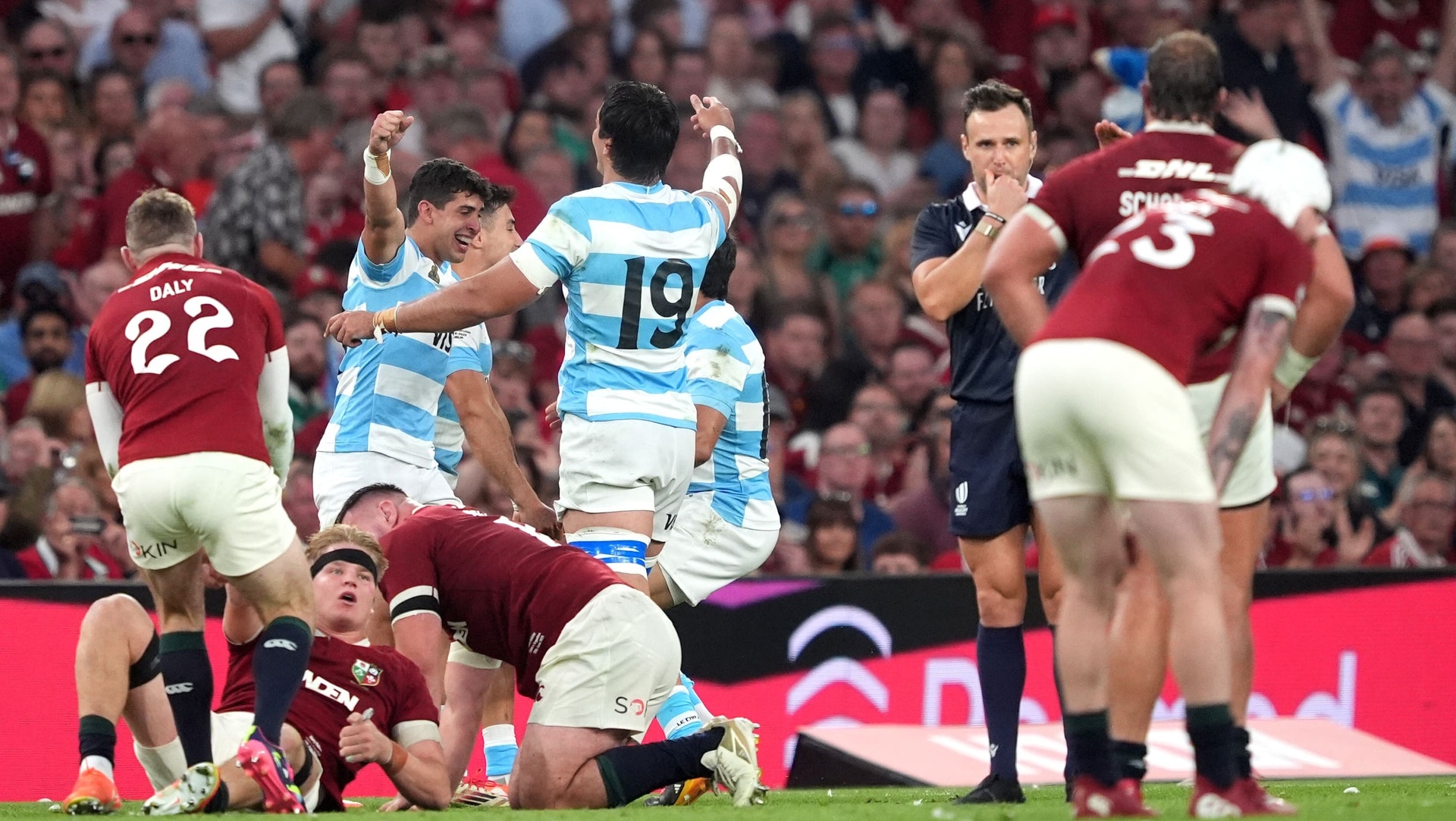 Argentina beat the British and Irish Lions in Dublin on Friday.