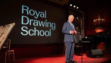 King and Queen meet artists to celebrate 25 years of Royal Drawing School