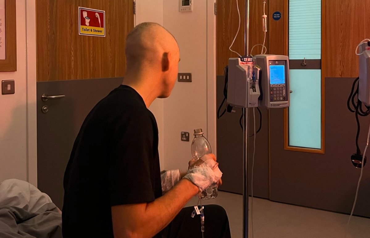 Christian during his treatment.