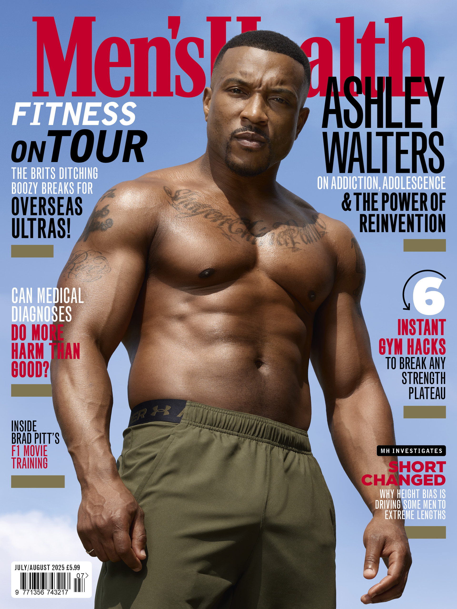 Walters features on the cover of Men’s Health UK (Hamish Brown/Men’s Health UK/PA).